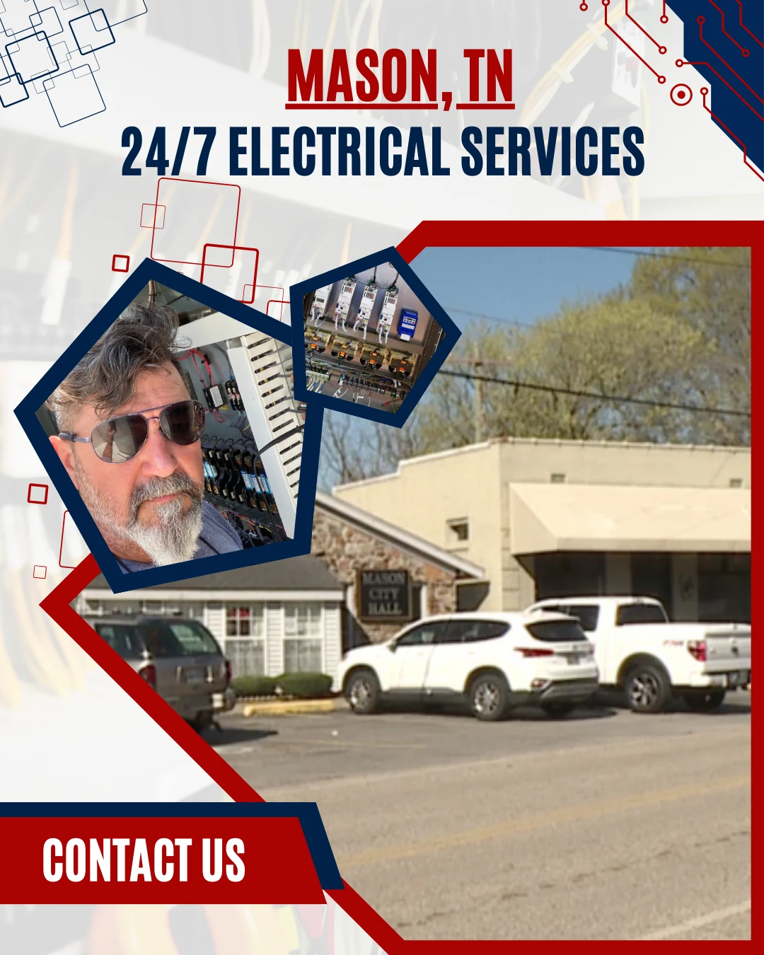 Ace Electric experts offering professional and trusted electrical services tailored for Mason, TN residents and businesses.
