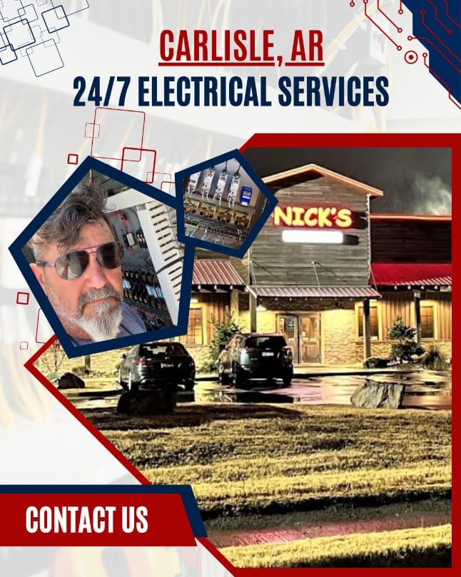 Professional electrician services by Ace Electrical Contractor, trusted by residents and businesses in Carlisle, AR.
