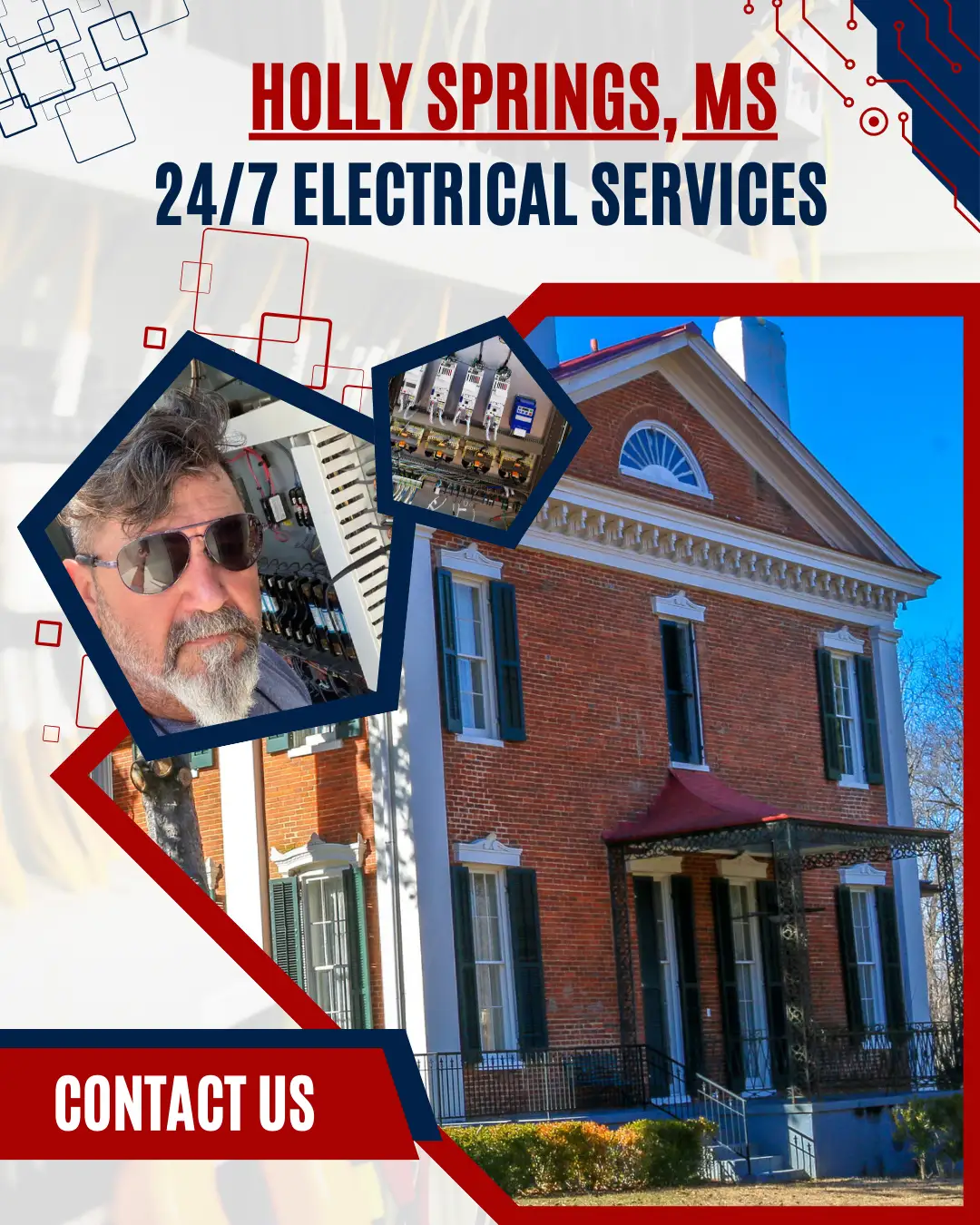 Reliable electrical services by Ace Electric, offering expert solutions in Holly Springs, MS, for homes and businesses.