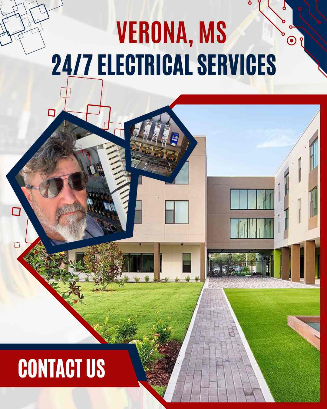 Ace Electric's expert electricians delivering top-notch electrical services for homes and businesses in Verona, MS.