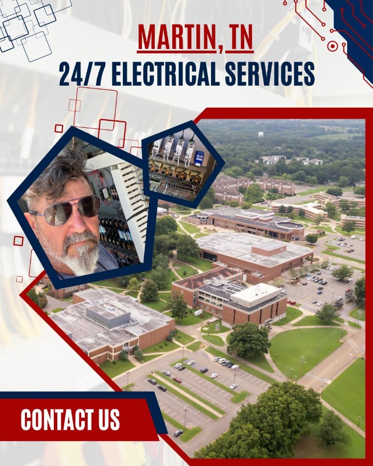 Trusted electricians offering expert electrician services for homes and businesses in Martin, TN, ensuring quality solutions.